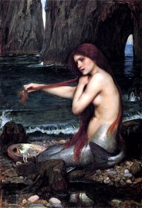 Waterhouse a mermaid. Free illustration for personal and commercial use.