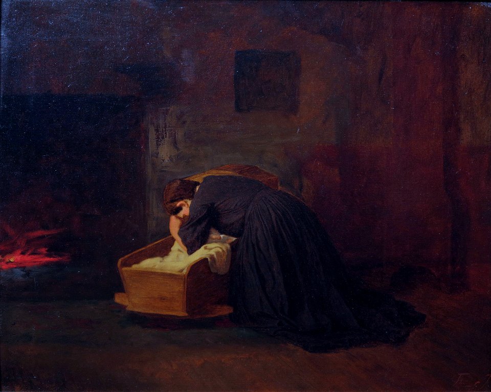 The Cradle Song by Eastman Johnson