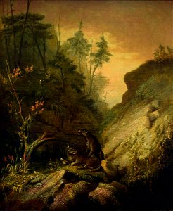 Johnson Carr - Wolves in the Gorge - 1921.240.1 - Reading Public Museum