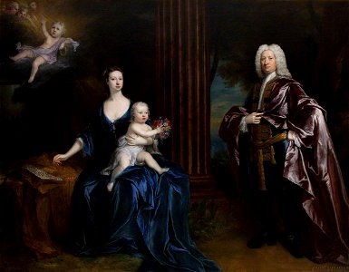 Jonathan Richardson the elder (1667-1745) - Sir Nathaniel Curzon (1676–1758), 4th Bt Curzon, with His Wife, Mary Assheton (1695–1776), Lady Curz - 108829 - National Trust