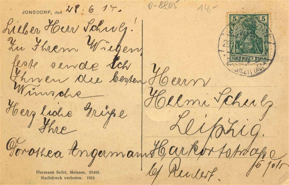Jonsdorf, Sachsen - Gondelfahrt (back) (Zeno Ansichtskarten)