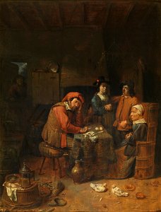 Joos van Craesbeeck - The Wedding Contract. Free illustration for personal and commercial use.