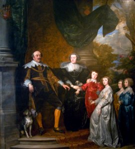 John, Count of Nassau-Siegen with his family, by Anthony Van Dyck. Free illustration for personal and commercial use.
