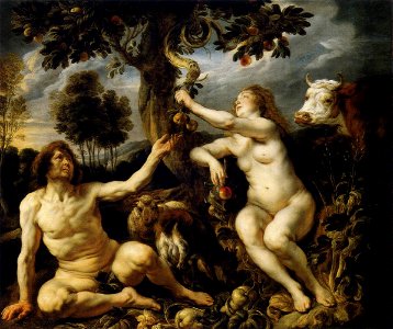 Jordaens Fall of man. Free illustration for personal and commercial use.
