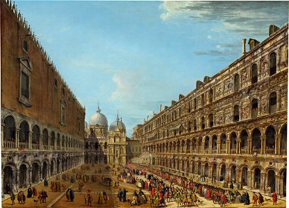 Antonio Joli Auszug des Nuntius Stoppani aus dem Dogenpalast 1741