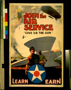 Join the the Air Service-Give 'er the gun - Warren Keith. LCCN98503994. Free illustration for personal and commercial use.