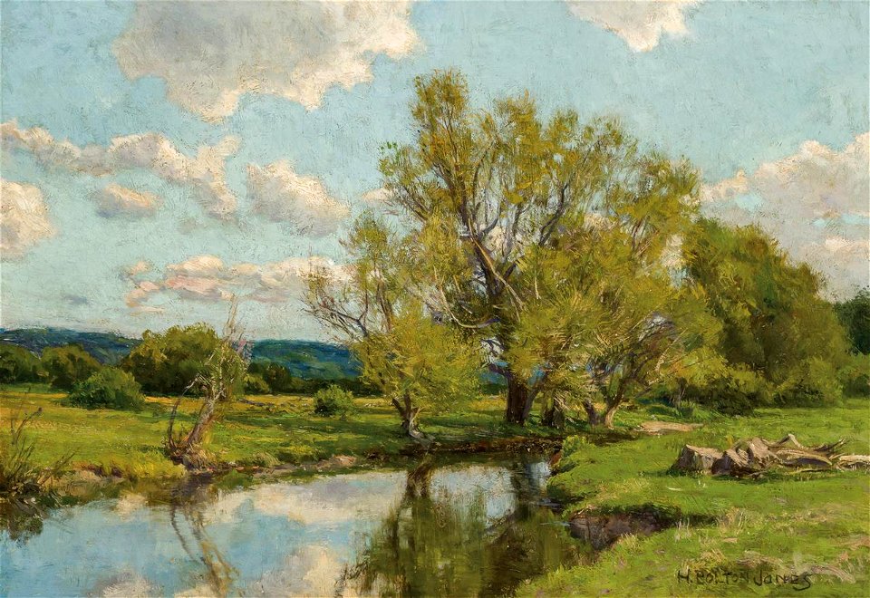 Landscape with Stream by Hugh Bolton Jones