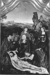 Joos van Cleve (Nachfolger) - Beweinungstriptychon, Beweinung Christi - 1476 - Bavarian State Painting Collections