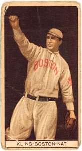 Johnny Kling, Boston Braves, baseball card portrait LCCN2008677954