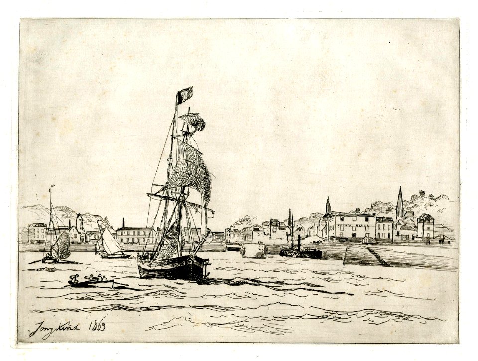 Jongkind - Entrée du port de Honfleur, 1949,0411.4269.A