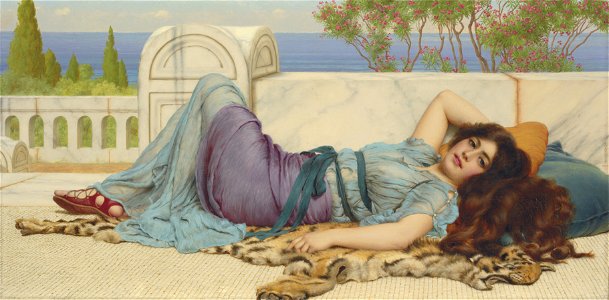 John William Godward - Mischief and Repose, 1909