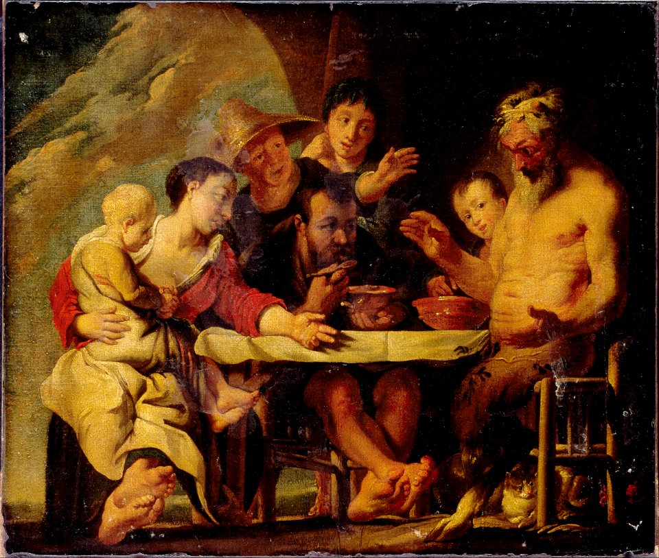 Jordaens, Jacob (I) - Satyr and Peasants - Google Art Project