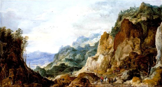 Joos de Momper (II) - Mountainous Landscape - WGA16132. Free illustration for personal and commercial use.