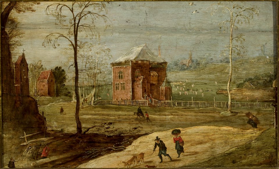Joos de Momper II - Winter landscape in the countryside with a building - M.Ob.1484 MNW - National Museum in Warsaw