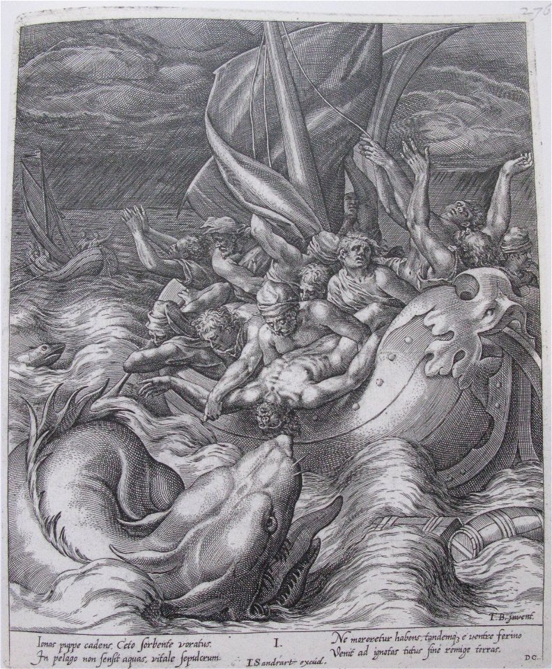 Jonah cast into the sea, Iconotheca Valvasoriana