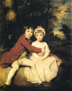 John&TheresaParkerAsChildrenByJoshuaReynolds. Free illustration for personal and commercial use.