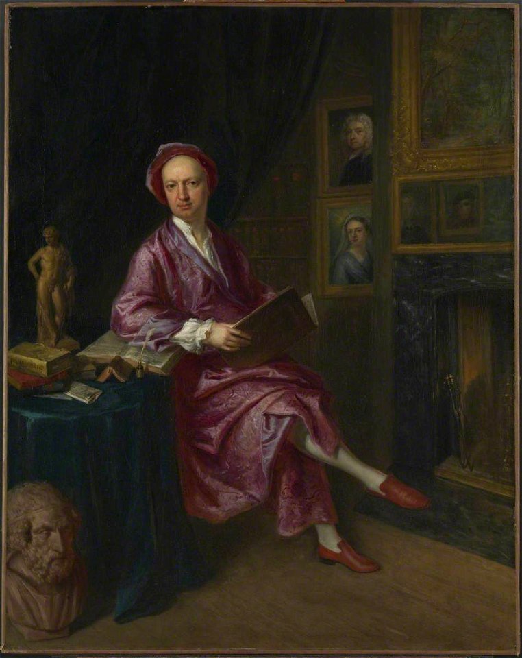 Jonathan Richardson the elder (1667-1745) - Portrait of the Artist's Son, Jonathan Richardson the Younger, in his Study - T13207 - Tate