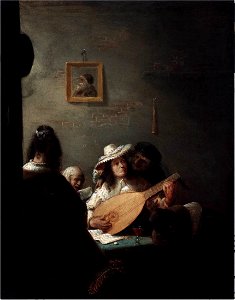 Joos van Craesbeeck - The lute player. Free illustration for personal and commercial use.
