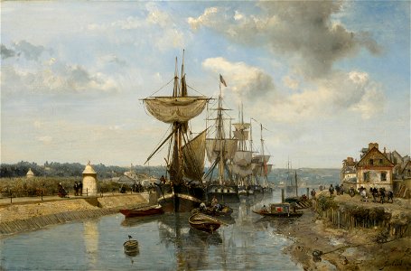 Johan Barthold Jongkind - Frégates, port de Harfleur