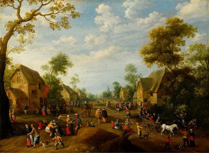 Joost Cornelisz. Droochsloot - Een dorp kermis met tal van peasante feesten