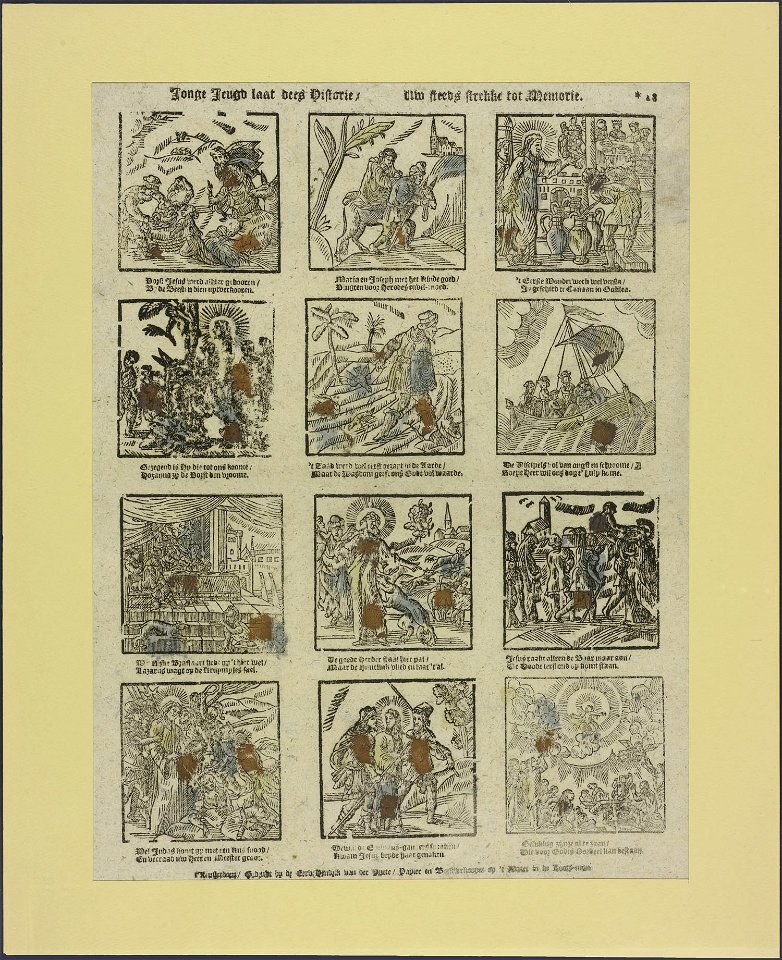 Jonge jeugd laat dees historie, Uw steeds strekke tot memorie-Catchpenny print-Borms 0714