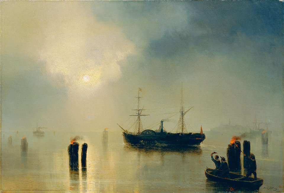 Josef Carl Berthold Püttner - Nachtfahrt in der Lagune - 7776 - Kunsthistorisches Museum