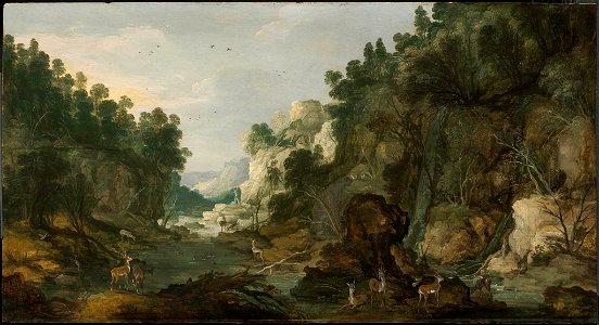 Joos de Momper, the Younger - Forest Gorge - 59.659 - Museum of Fine Arts. Free illustration for personal and commercial use.