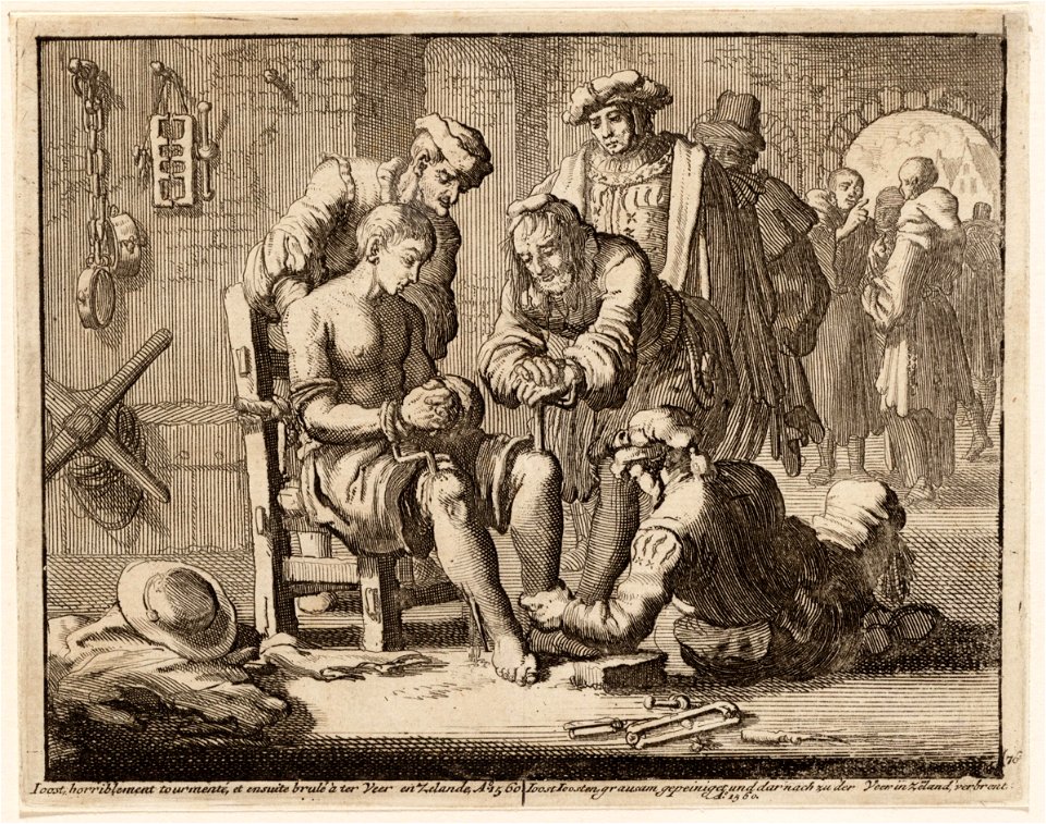 Joost Joosten te Veere in de gevangenis gepijnigd, objectnr A 41929