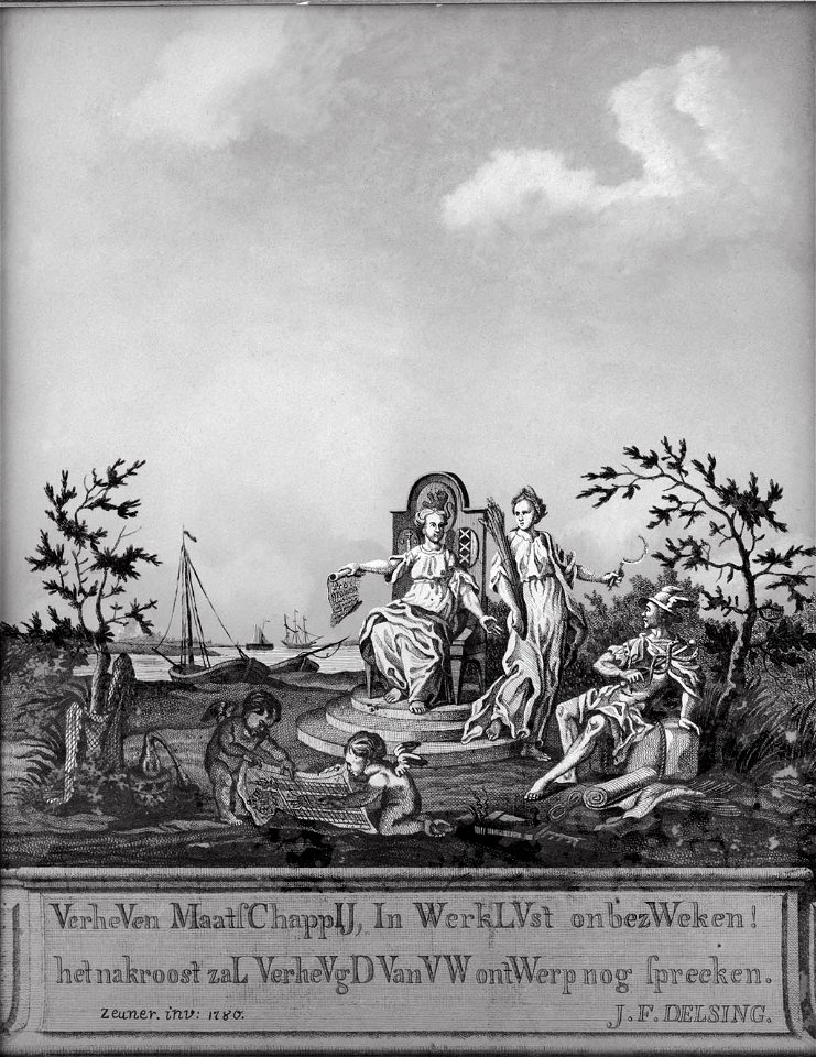Jonas Zeuner - Allegorische voorstelling op de maatschappij Felix Meritis - SB 5748 - Amsterdam Museum