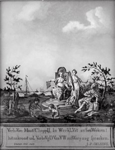 Jonas Zeuner - Allegorische voorstelling op de maatschappij Felix Meritis - SB 5748 - Amsterdam Museum