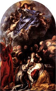 Jordaens Assumption of the Virgin. Free illustration for personal and commercial use.