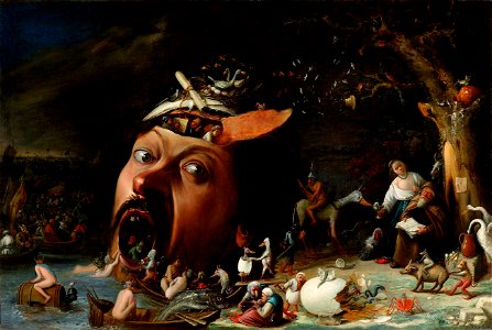 Joos van Craesbeeck -The Temptation of St Anthony. Free illustration for personal and commercial use.
