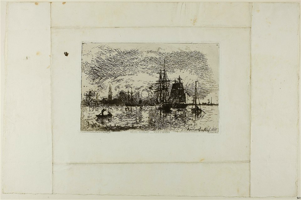 Jongkind - Setting Sun, Antwerp Harbor, 1941.441
