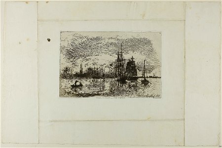 Jongkind - Setting Sun, Antwerp Harbor, 1941.441