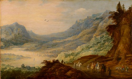 Joos de Momper (II) and Jan Brueghel (I) - Mountain landscape with river valley
