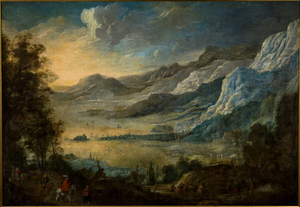 Joos de Momper II - Mountain valley with a harbour - M.Ob.1617 - National Museum in Warsaw