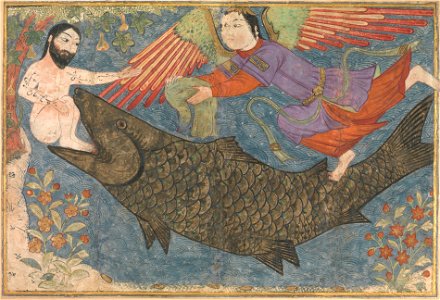 Jonah and the Whale, Folio from a Jami al-Tavarikh (Compendium of Chronicles)