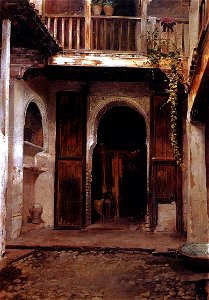 Jose Larrocha Gonzalez Patio de casa morisca de la plaza de Fatima