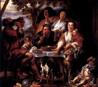 Jordaens Eating Man. Free illustration for personal and commercial use.