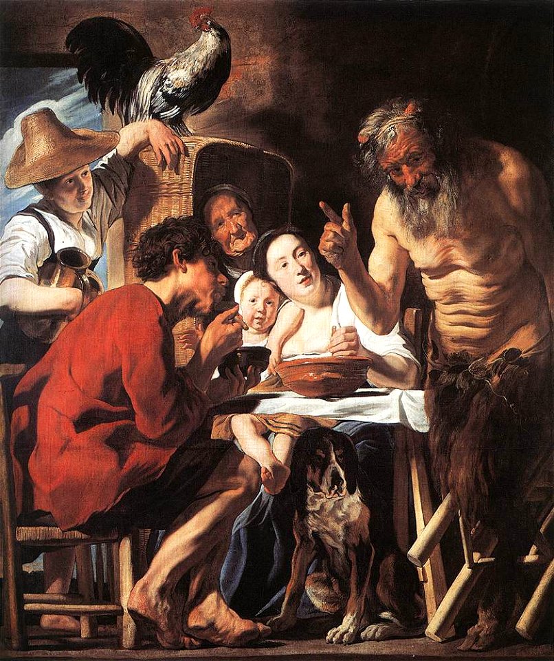 Jordaens Satyr and the peasant Brussels