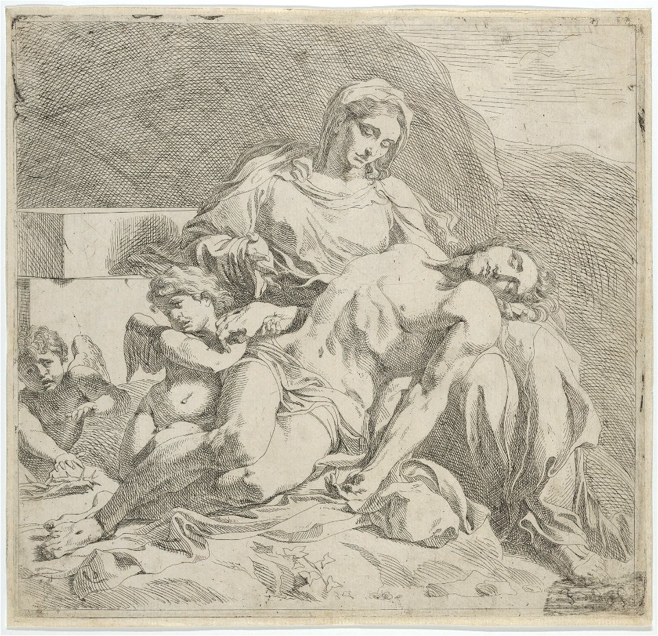 Joost de Pape, Pietà after Annibale Carracci