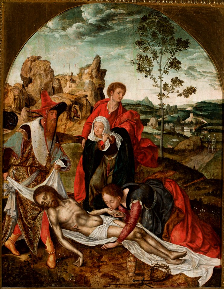 Joos van Cleve - Mourning of Christ (Matthew 27-59–61, Mark 15-46–47, Luke 23-53–56, John 19-38–42) - 164685 - National Museum in Warsaw