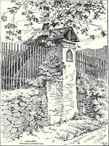 Josef Brož (1866-1949) - Kratušín, kaplička v ohradní zdi