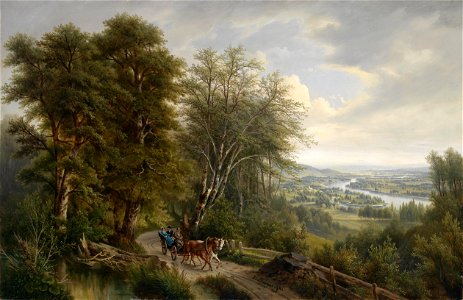 Josef Burgaritzky Donaulandschaft mit Blick auf Nußdorf