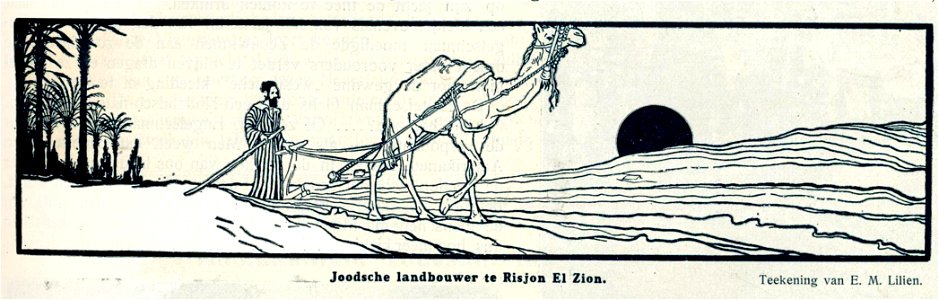 Joodsche landbouwer te Risjon El Zion