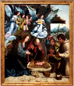 Jorge alfonso, retablo della madre di dio, 1515, 06 adorazione dei pastori 1