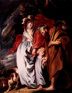 Jordaens Return of the Holy Family from Egypt. Free illustration for personal and commercial use.