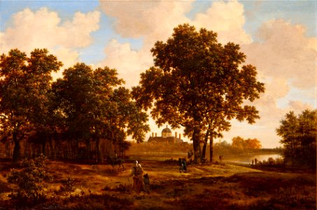 Joris van der Haagen Het Haagse bos met gezicht op Paleis Huis ten Bosch
