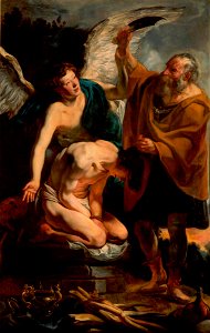 Jordaens-Sacrificio-Isacco-Pinacoteca di Brera. Free illustration for personal and commercial use.