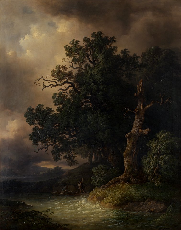 Josef Kriehuber - Gewitterlandschaft - 3746 - Kunsthistorisches Museum